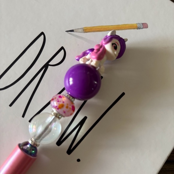 My Little Pony Other - My Little Pony: Sherbet Sunset handmade beaded pen
